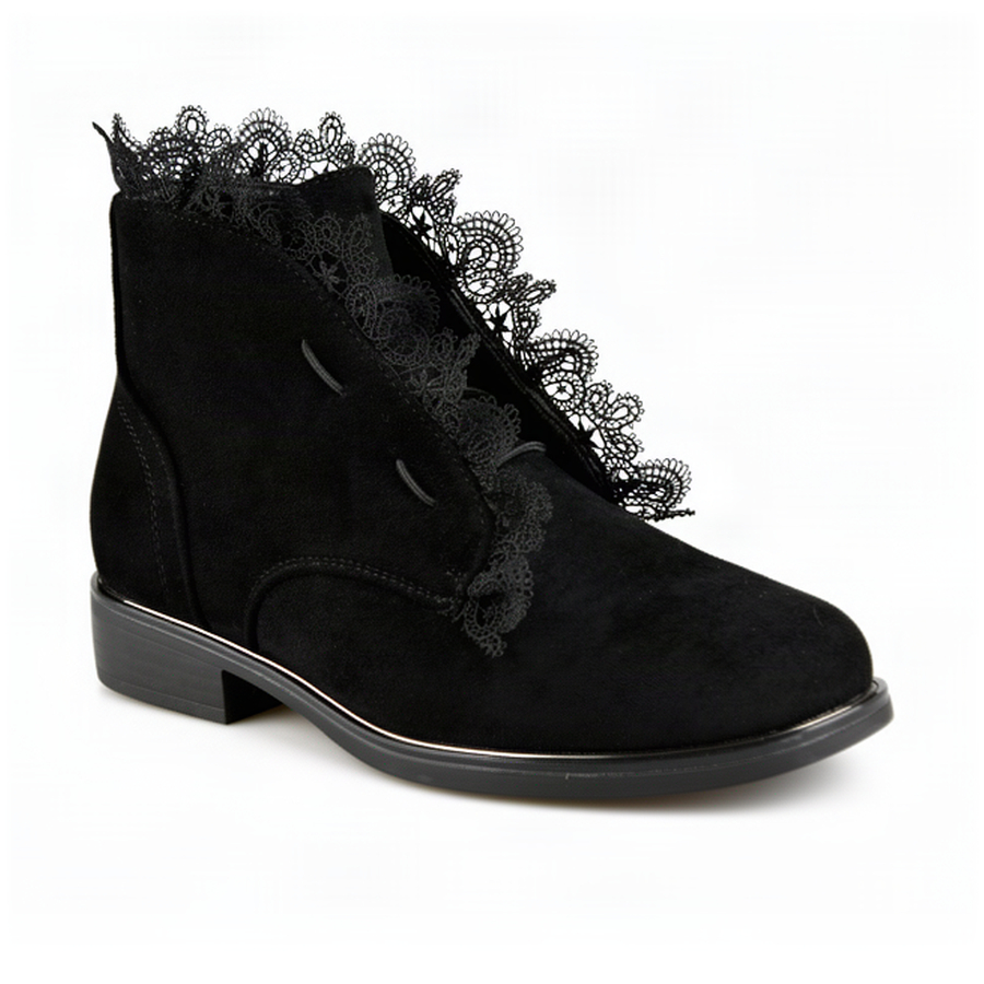 botine damă textil negru 0162468