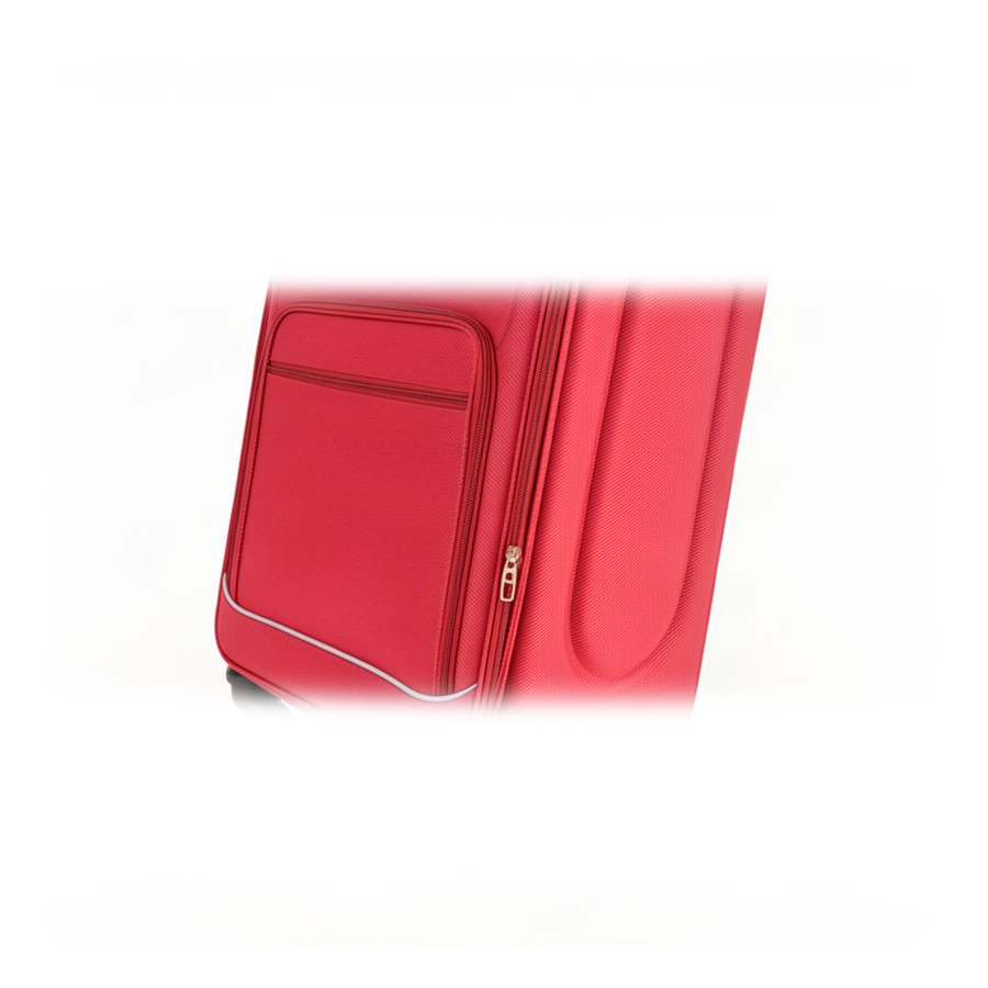 medium suitcase textile red 0163733