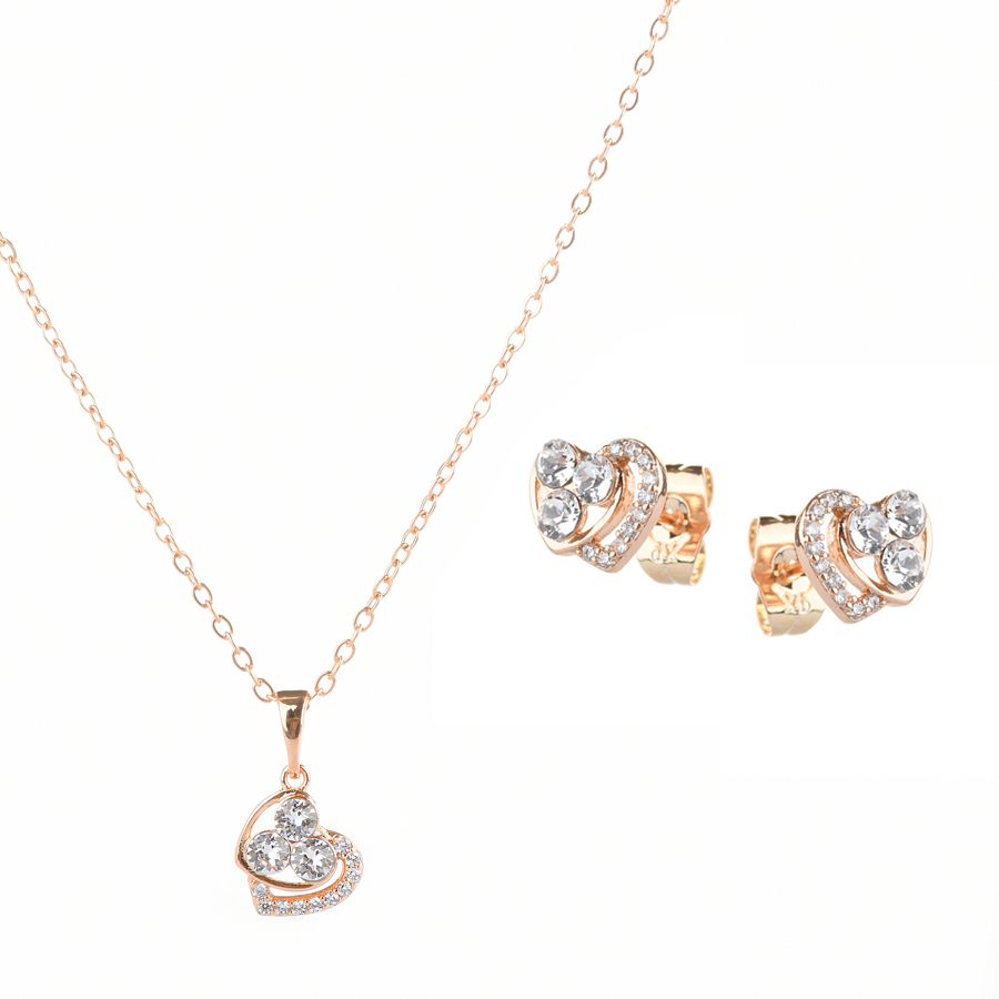 set damă alamă, cristale Swarovski auriu 0165084