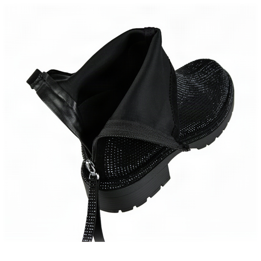 botine damă textil negru 0162443