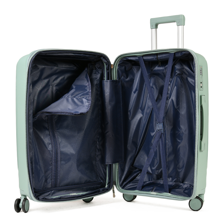 medium suitcase polypropylene green 0161413