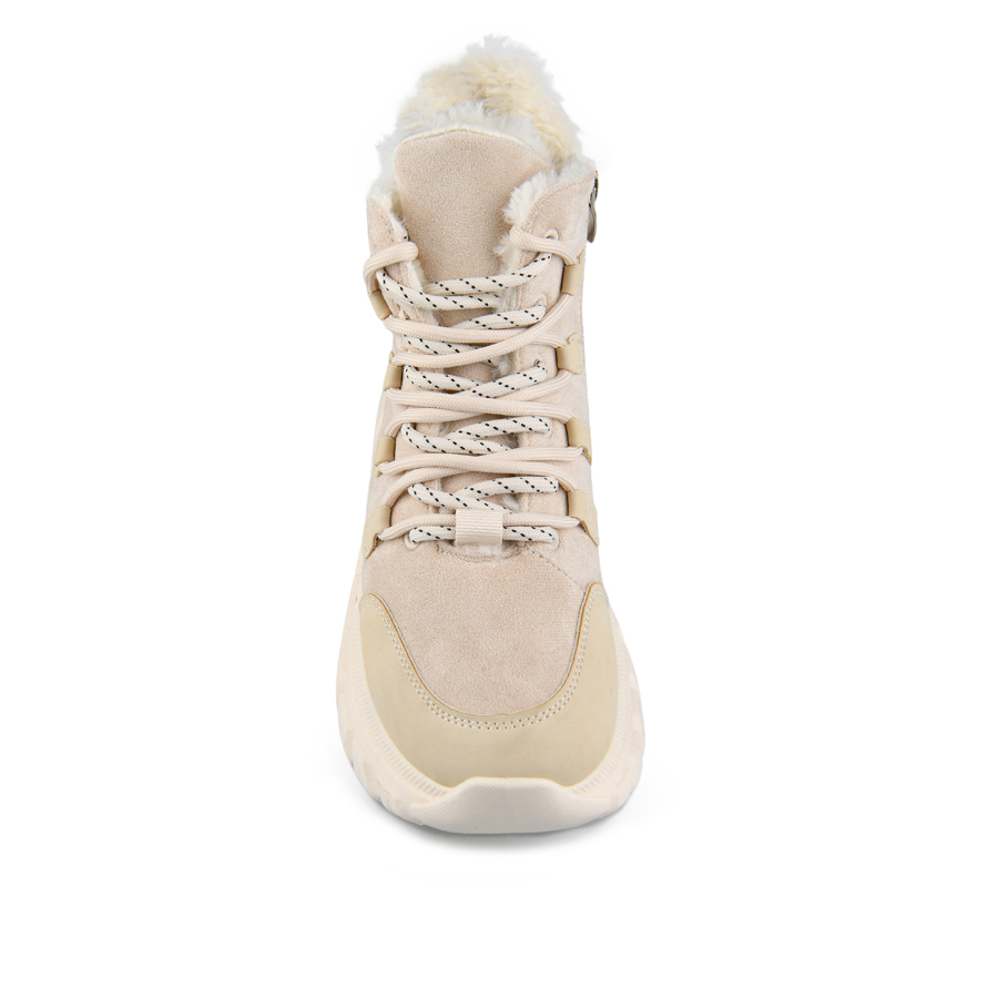 botine damă textil bej 0162641