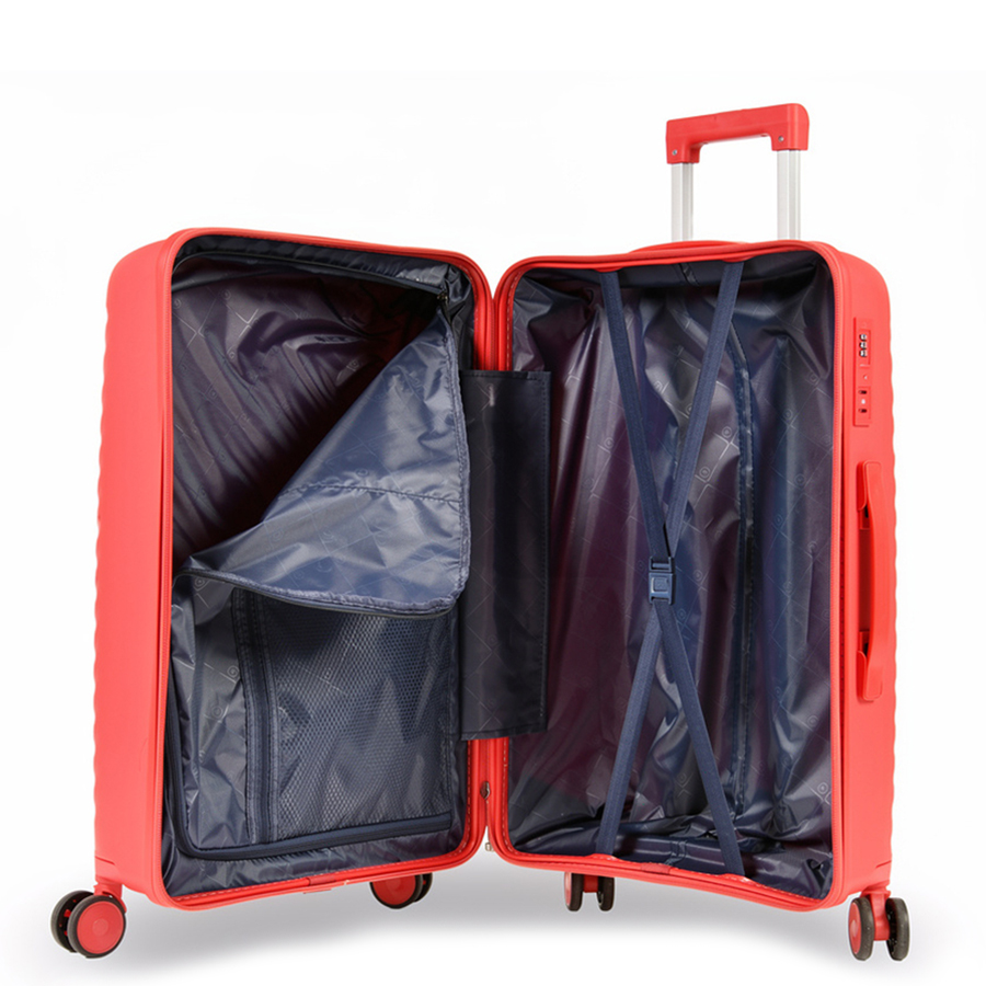 medium suitcase polypropylene red 0161455