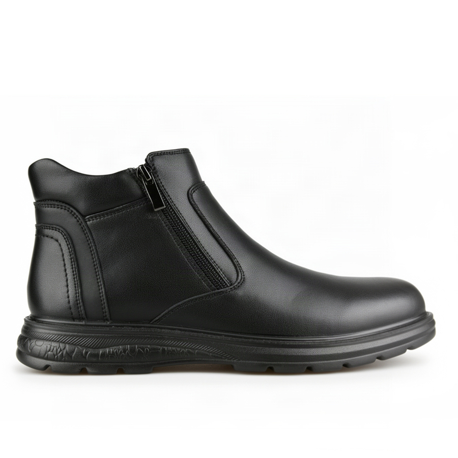 botine bărbați piele naturală negru 0162764
