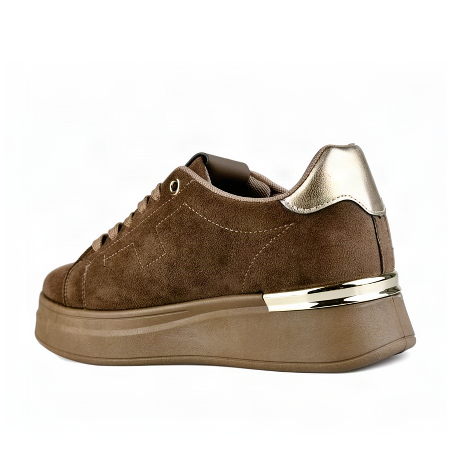 adidași damă textil/piele ecologică maro 0163357