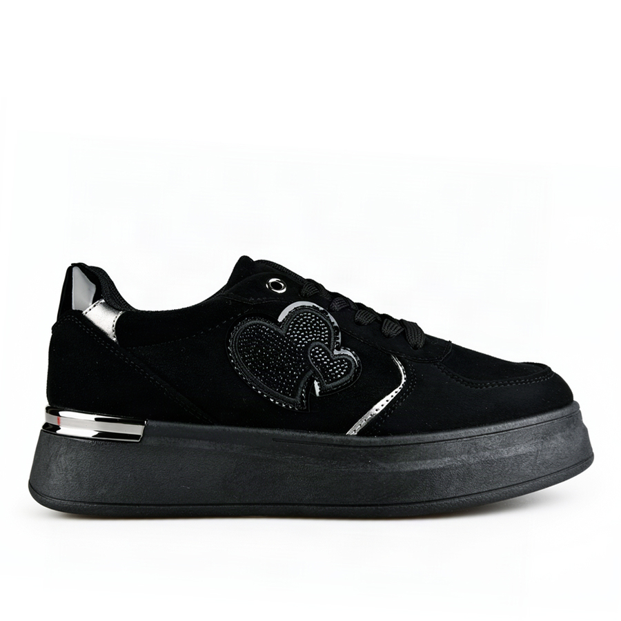 adidași damă textil/piele ecologică negru 0163359