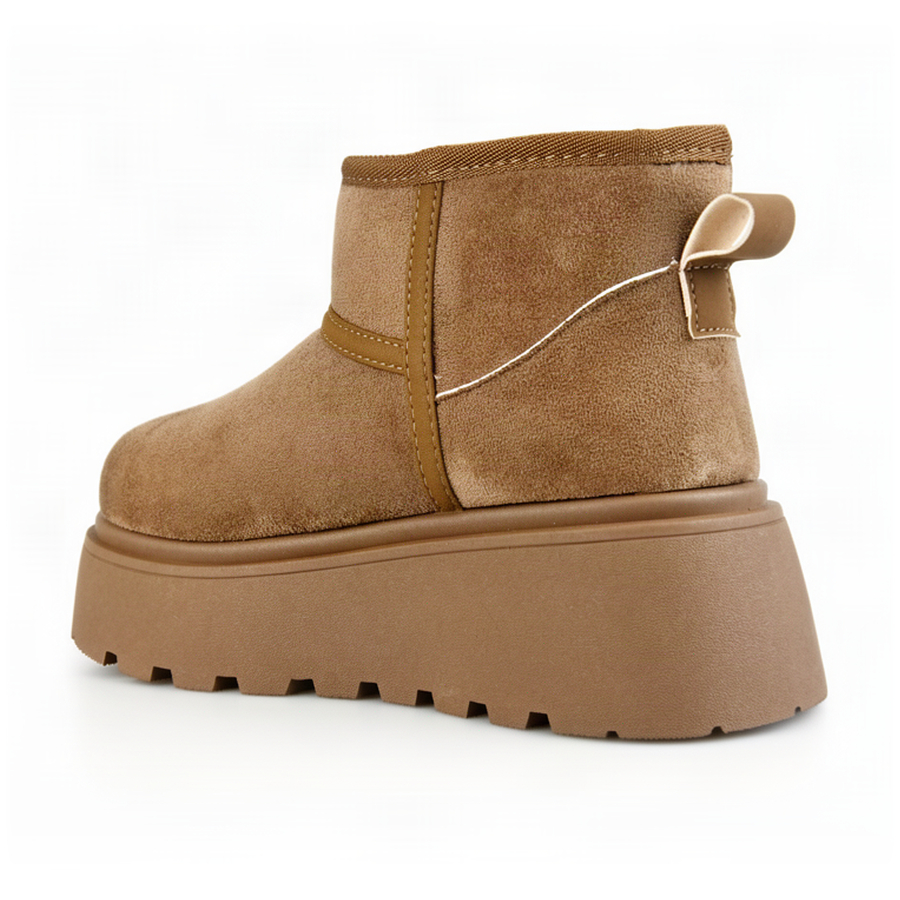 botine damă textil bej închis 0163376