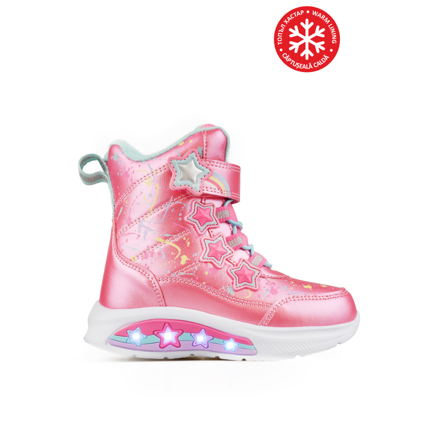 kids boots synthetic leather pink 0162289