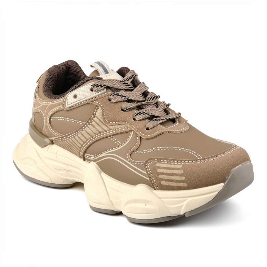 adidași damă piele ecologică maro deschis 0162724
