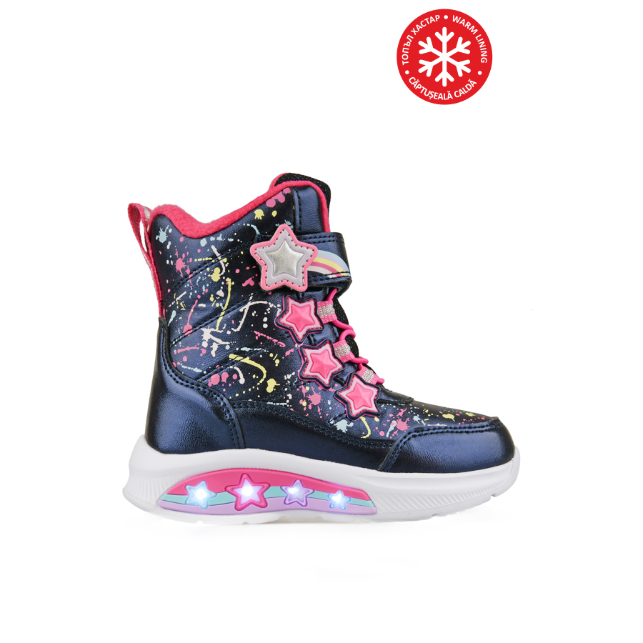 kids boots synthetic leather dark blue 0162288