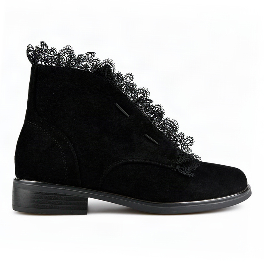 botine damă textil negru 0162468