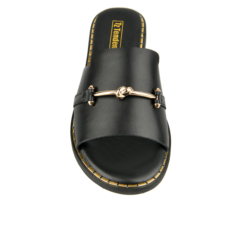 papuci damă piele ecologică negru 0160217