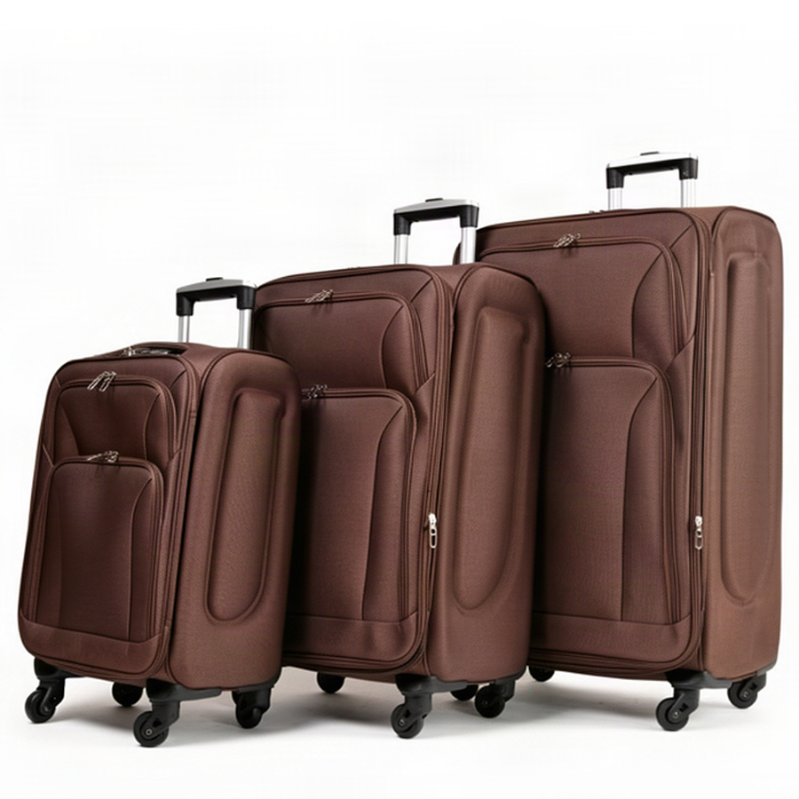 big suitcase textile brown 0163716