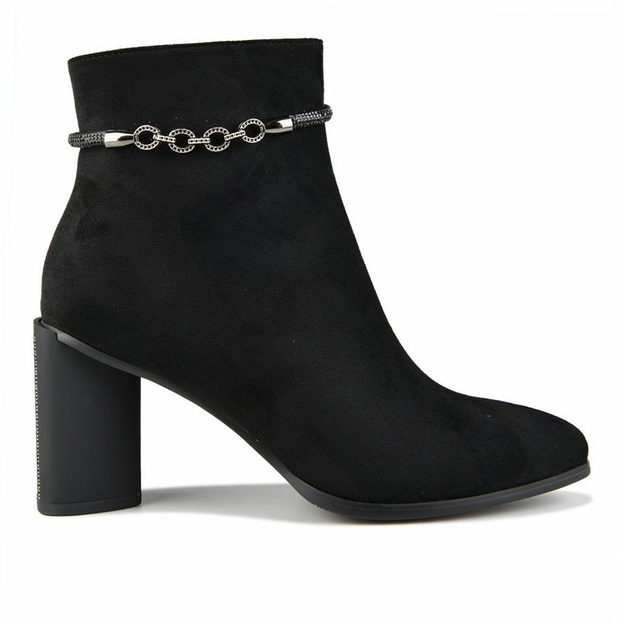 botine damă textil negru 0162059