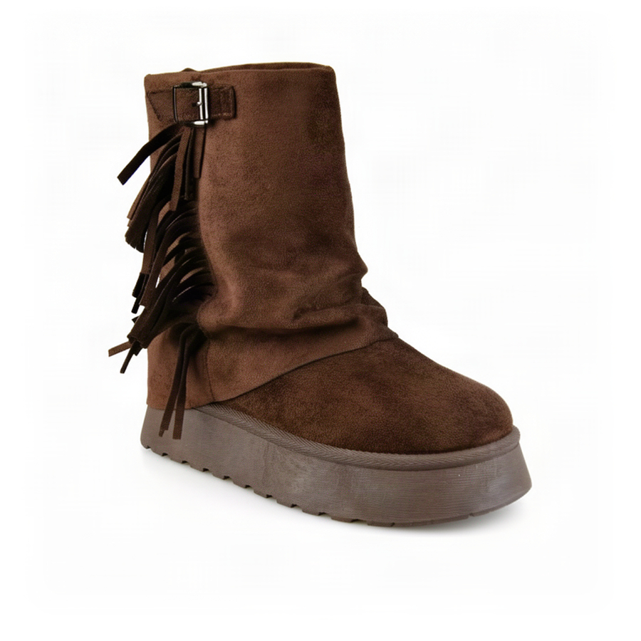botine damă textil maro 0163234