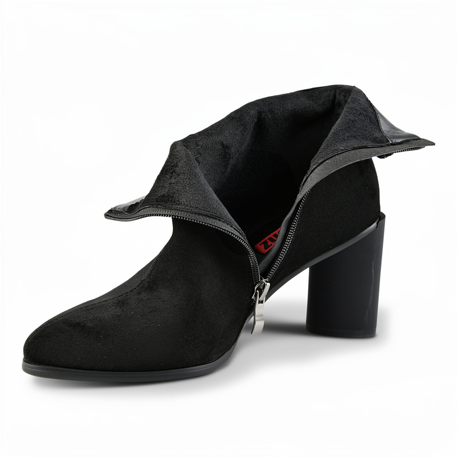 botine damă textil negru 0162059