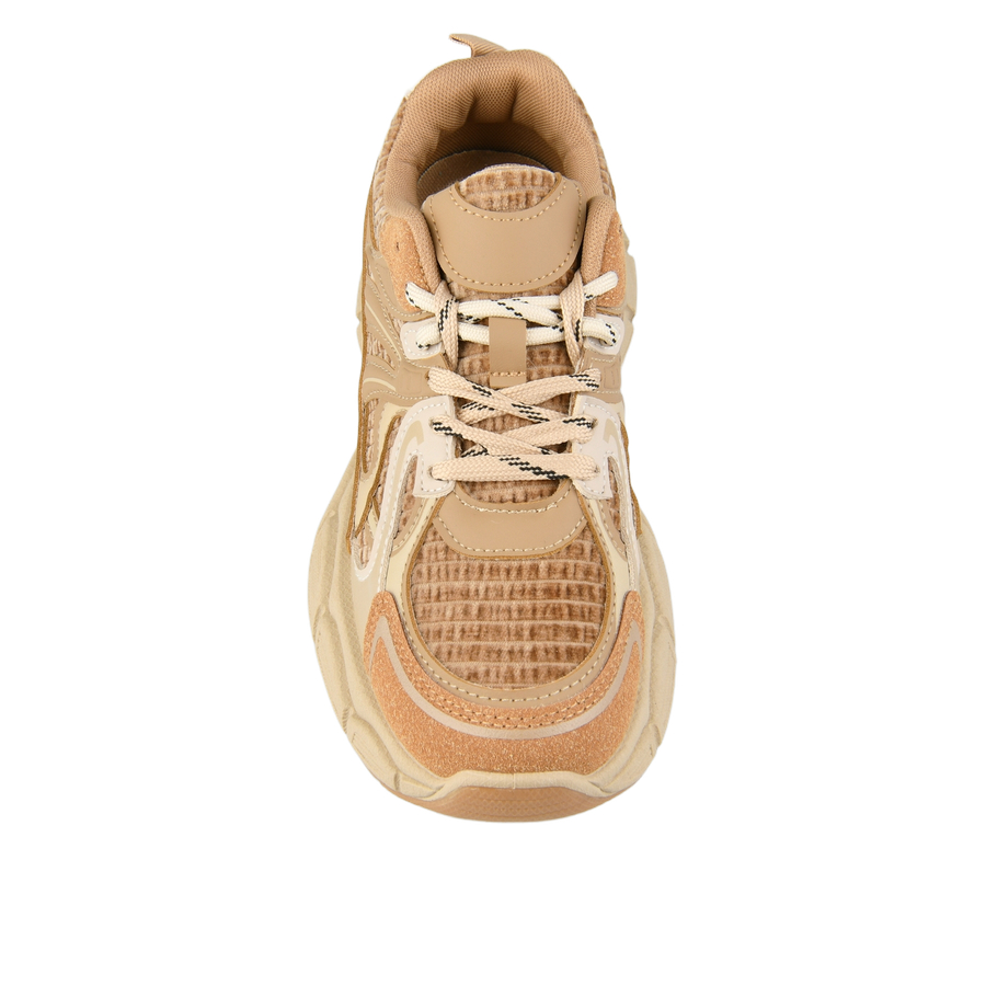 adidași damă textil/piele ecologică maro deschis 0162721