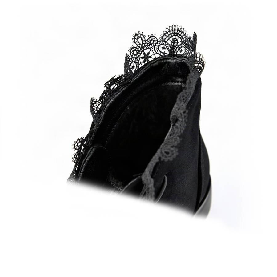botine damă textil negru 0162468