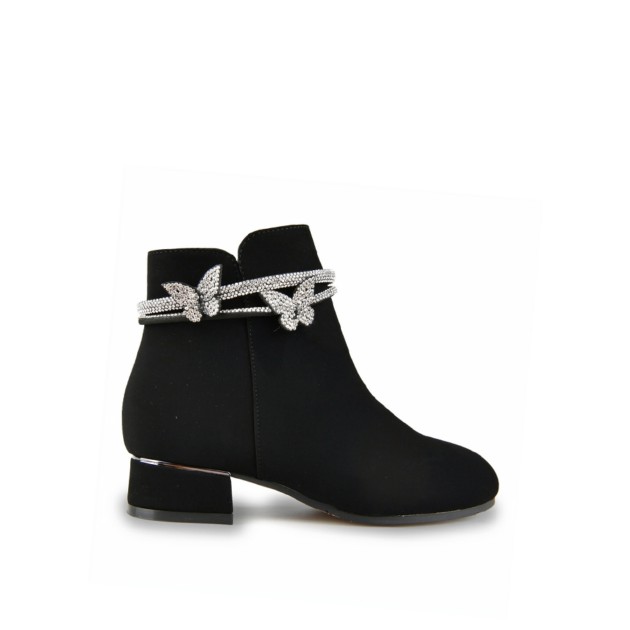 botine copii textil negru 0162534