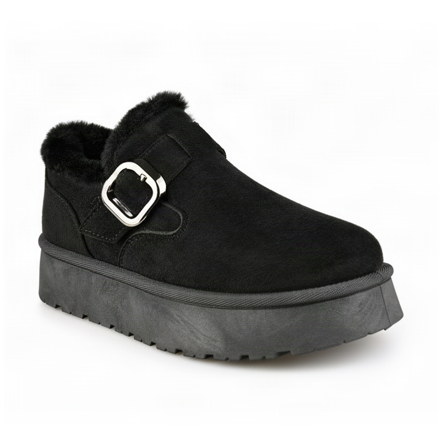 pantofi damă textil negru 0162979