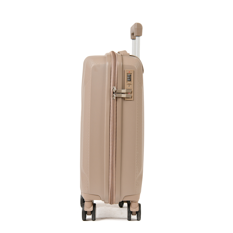 medium suitcase polypropylene light brown 0161431