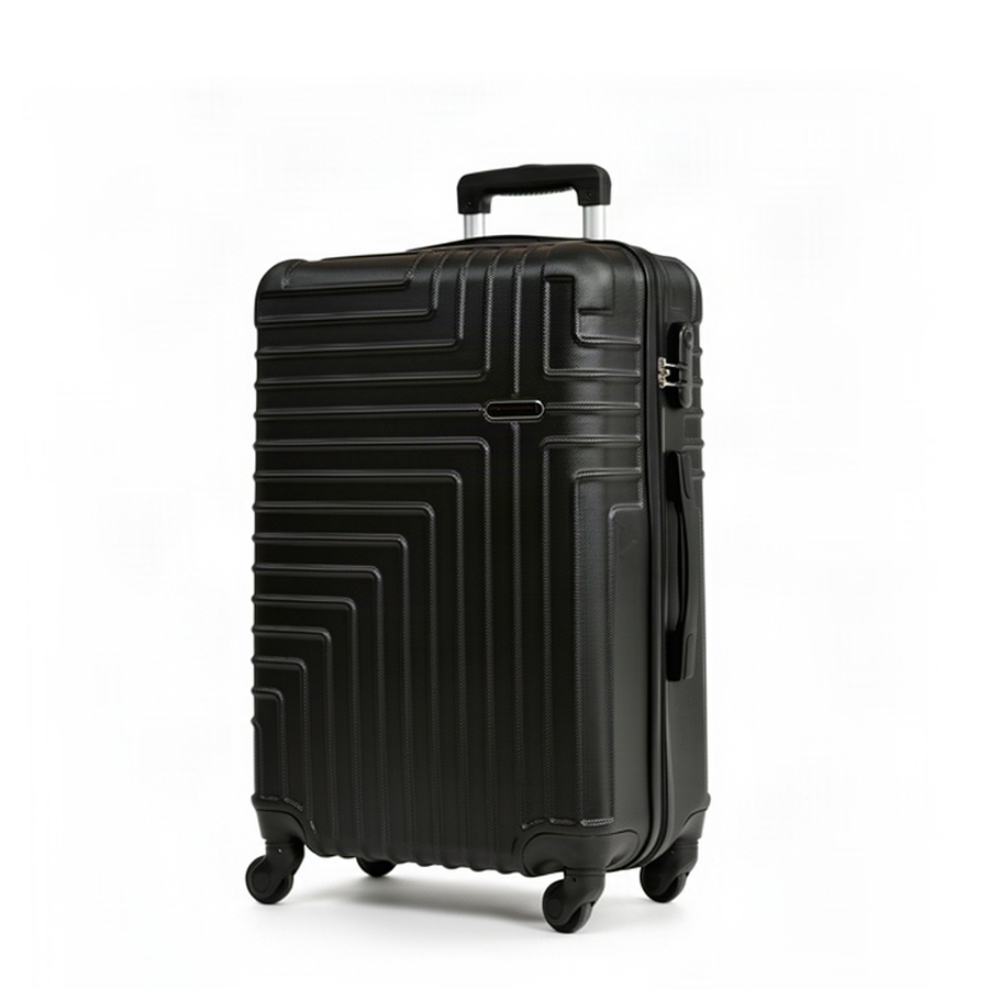 medium suitcase ABS plastic black 0163685