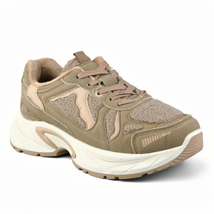 adidași damă textil/piele ecologică bej 0162718