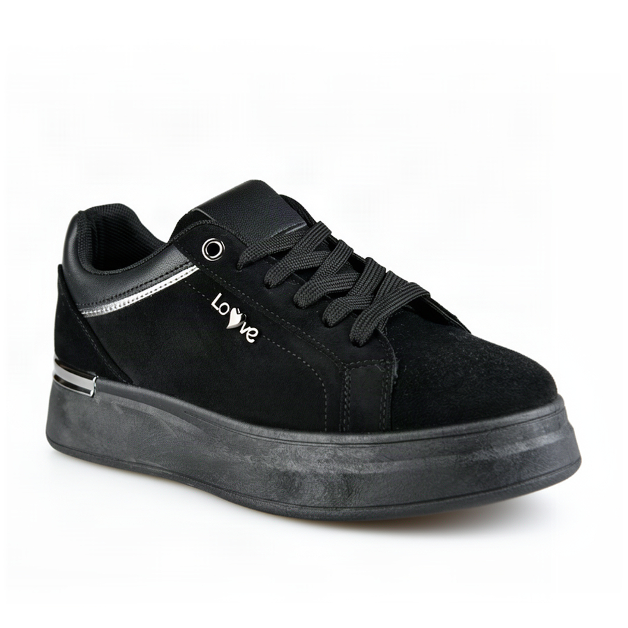 adidași damă textil/piele ecologică negru 0163358