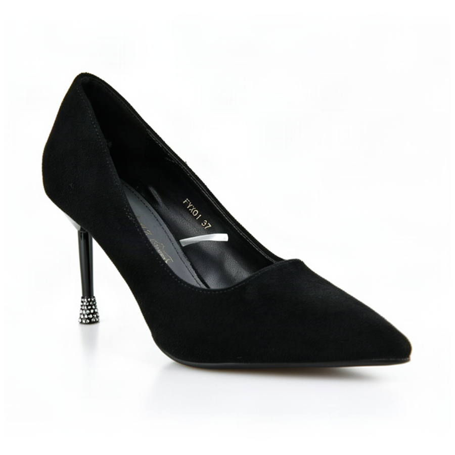 pantofi damă textil negru 0162990