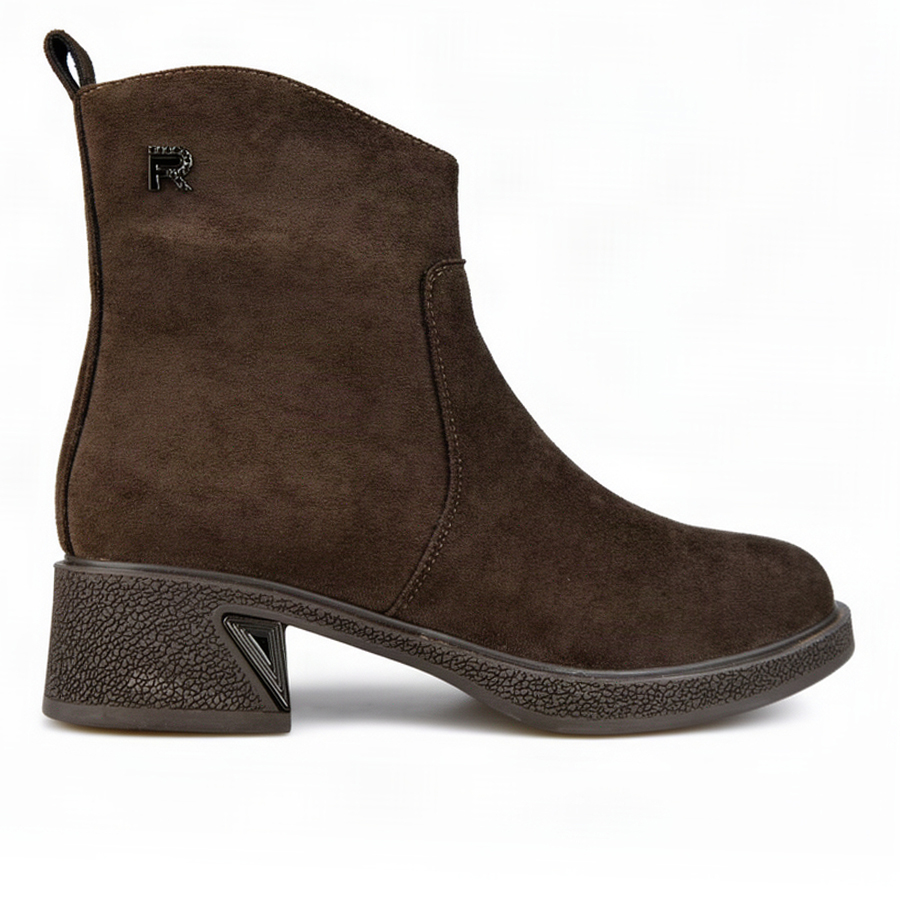 botine damă textil maro 0163397