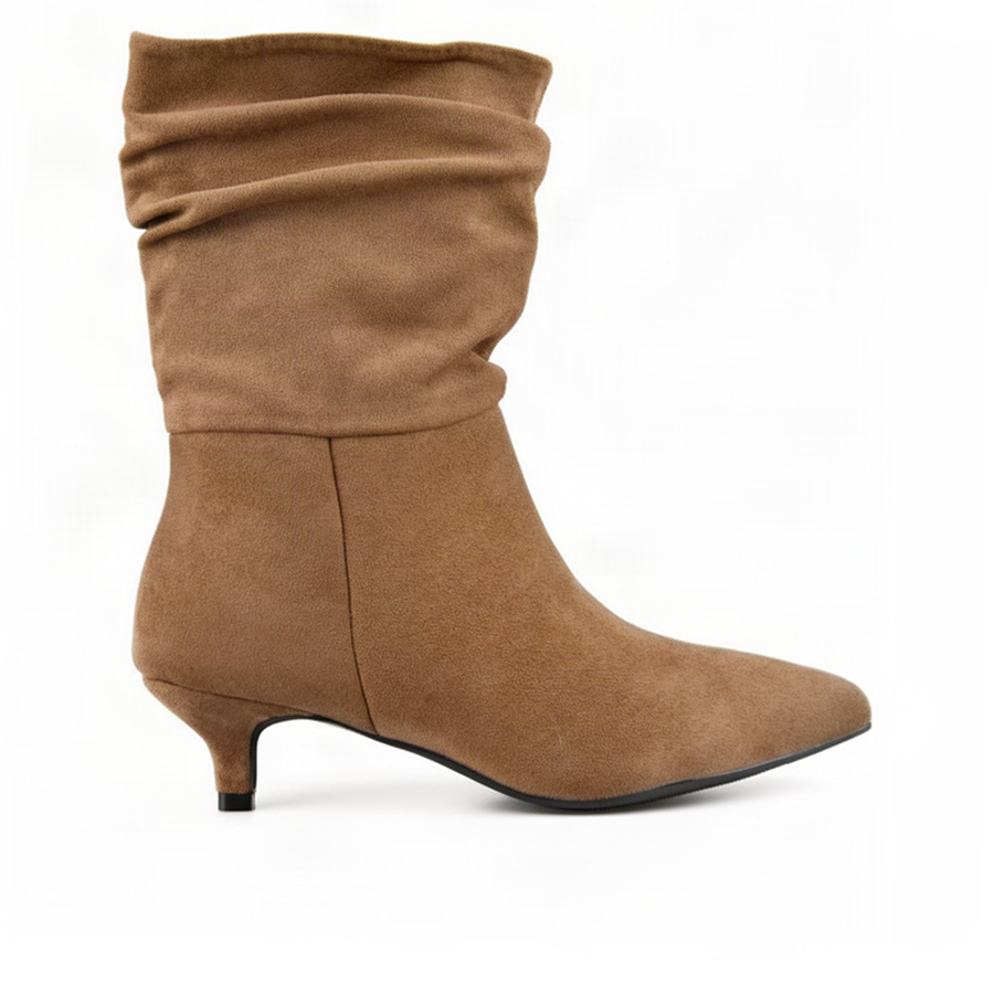 botine damă textil maro deschis 0162847