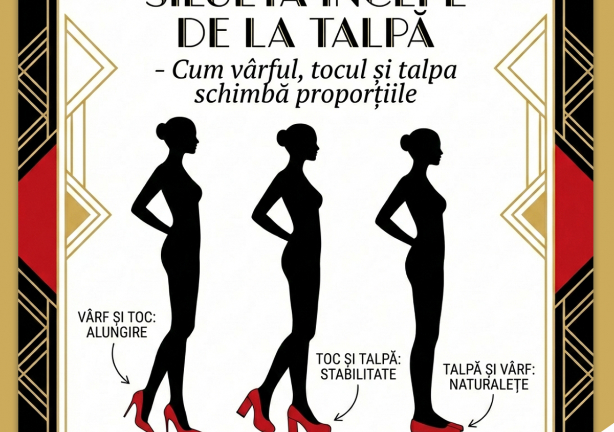 Silueta începe de la talpă: cum vârful, călcâiul și talpa își schimbă proporțiile