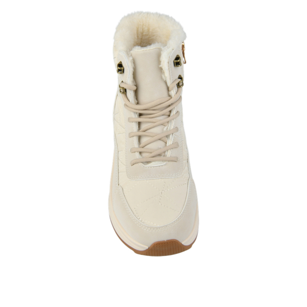 lady's boots eco leather/textile white 0162354