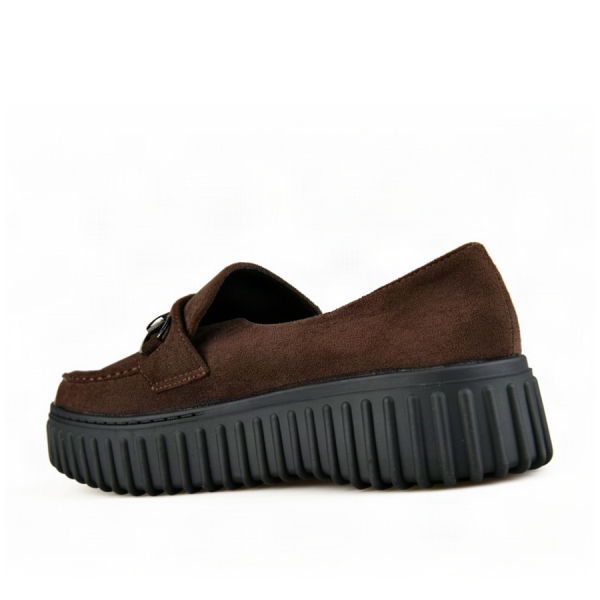 lady's shoes textile brown 0163040