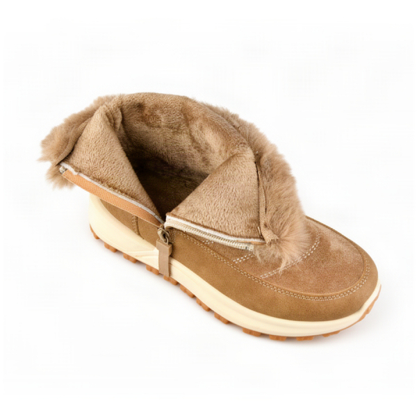 lady's boots textile/eco leather light brown 0163093