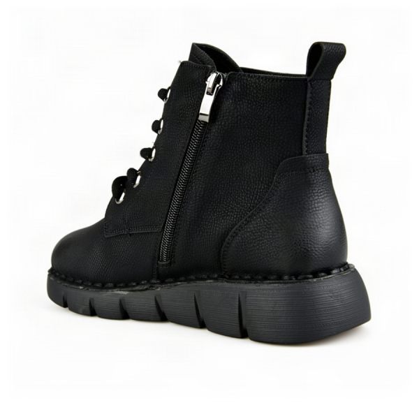 botine damă piele naturală negru 0162855