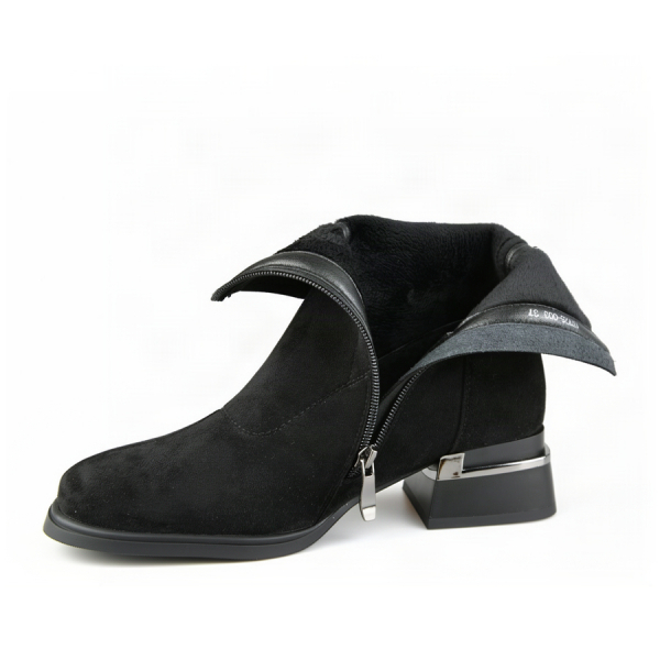 botine damă textil negru 0163399