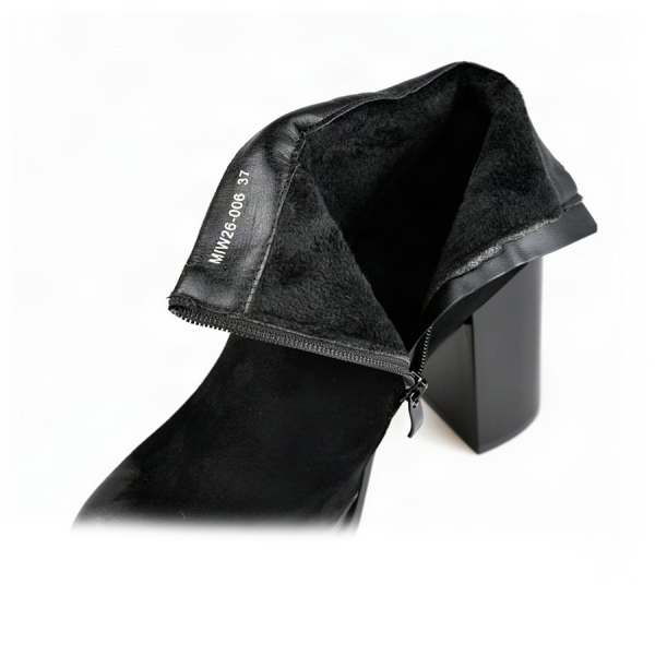 botine damă textil negru 0163205