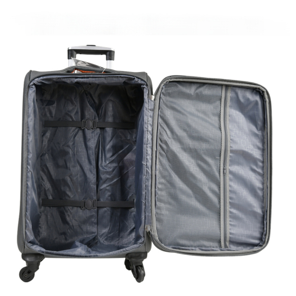 medium suitcase textile grey 0163730