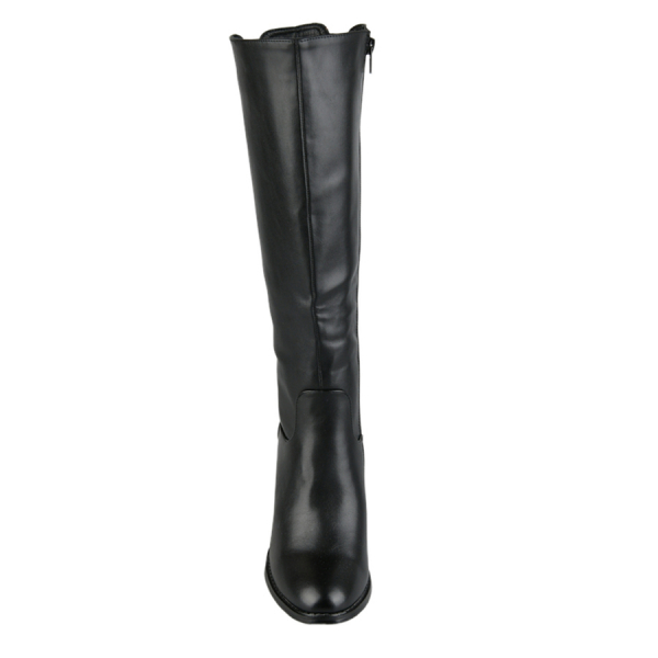 cizme damă piele ecologică/textil negru 0162918