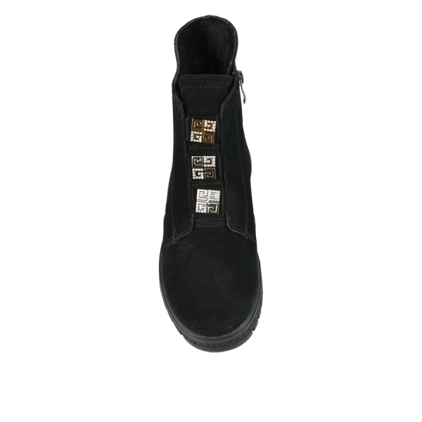 botine damă piele naturală negru 0163060