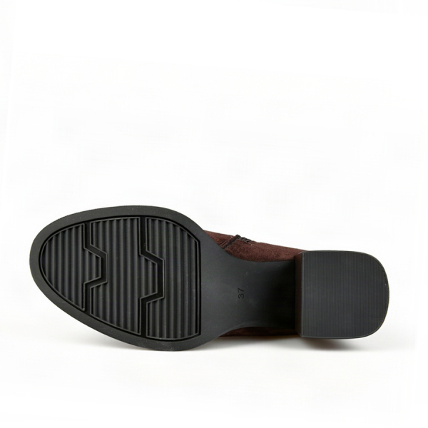 botine damă textil maro 0163401