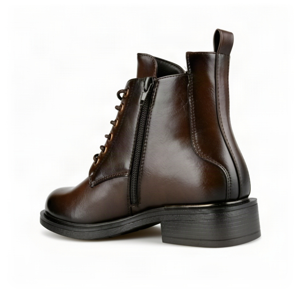 botine damă piele ecologică maro 0162913