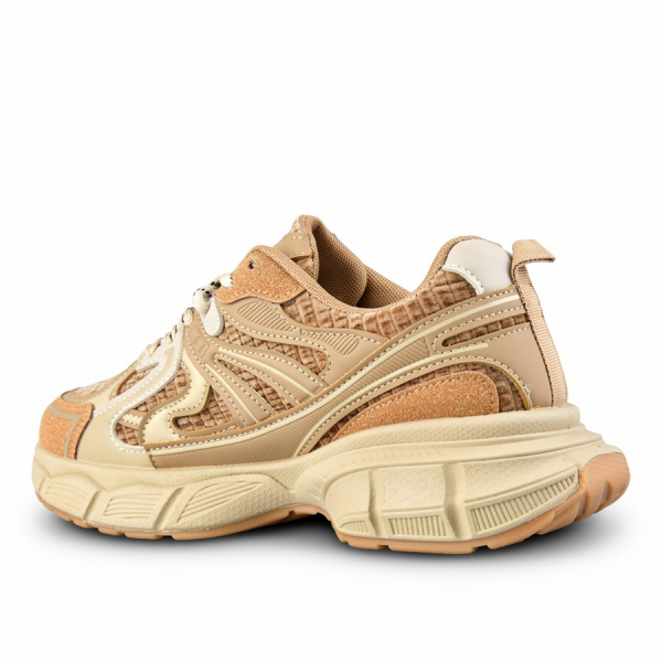 adidași damă textil/piele ecologică maro deschis 0162721