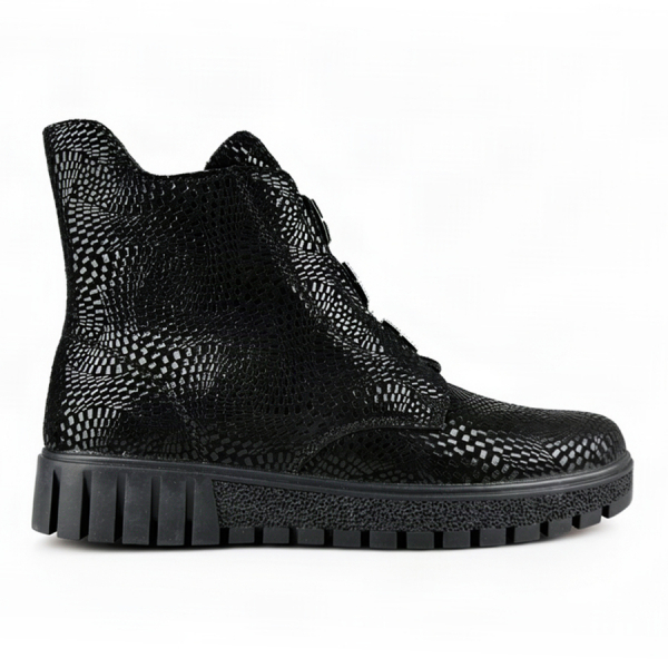 lady's boots genuin leather black 0163423