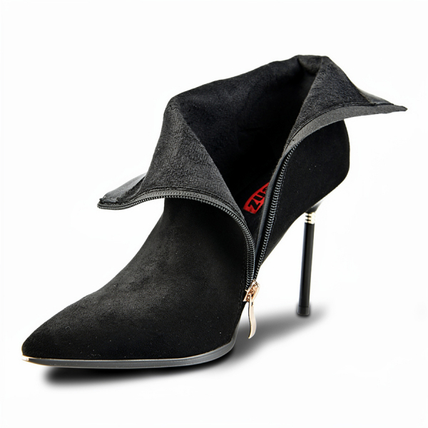 botine damă textil negru 0162063