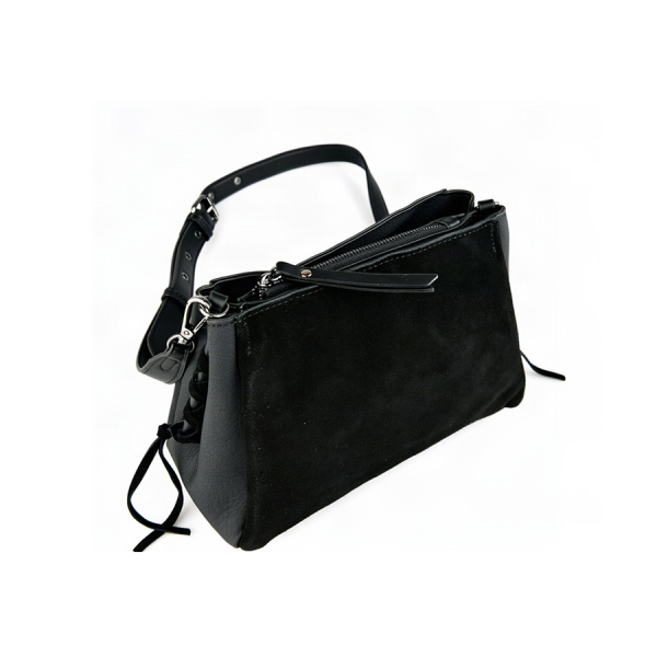 geantă damă  piele naturală/piele ecologică negru 0163122
