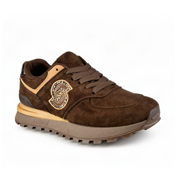 adidași damă textil/piele ecologică maro 0162579