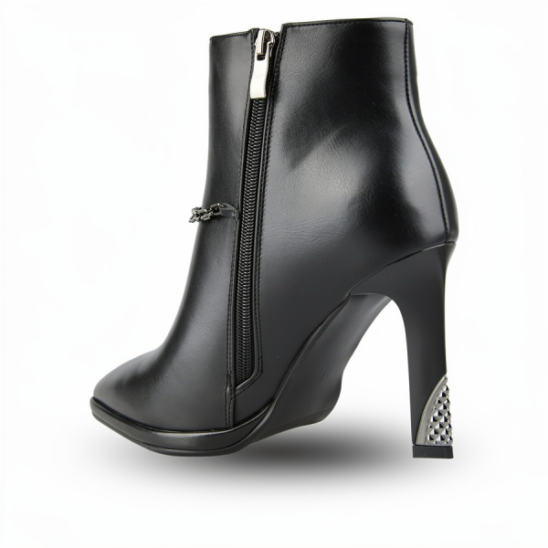 botine damă piele ecologică negru 0162067