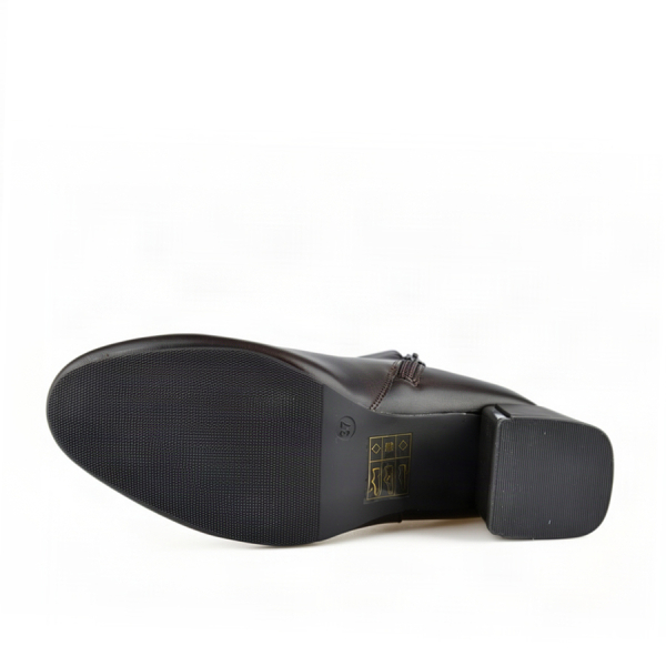 botine damă piele ecologică maro 0162427